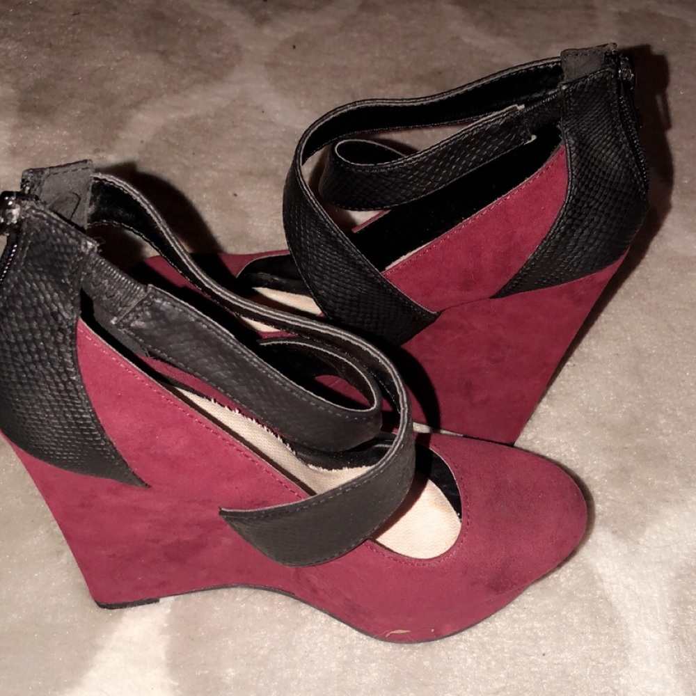 Red and black wedges